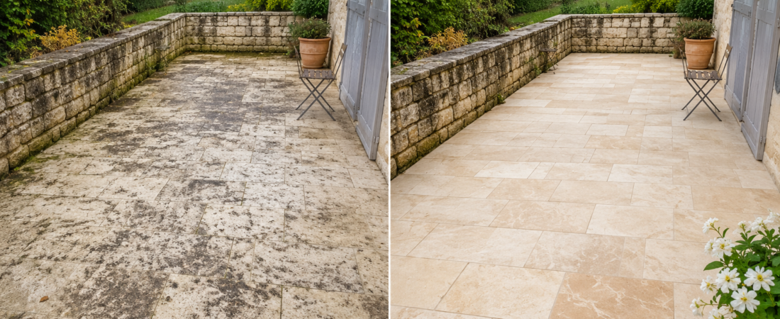 Comment nettoyer une terrasse en pierre naturellement : le guide complet