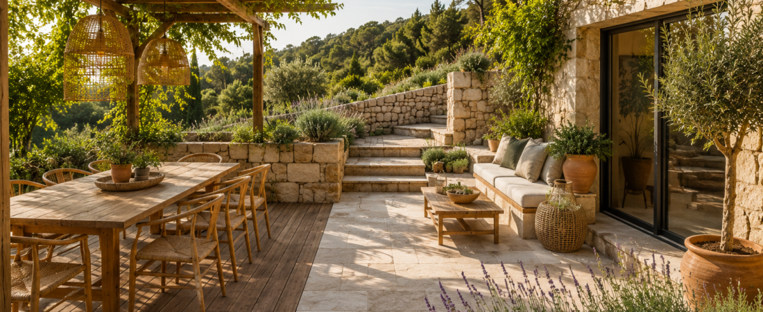 Les 25 plus belles idées de terrasses en bois et pierre