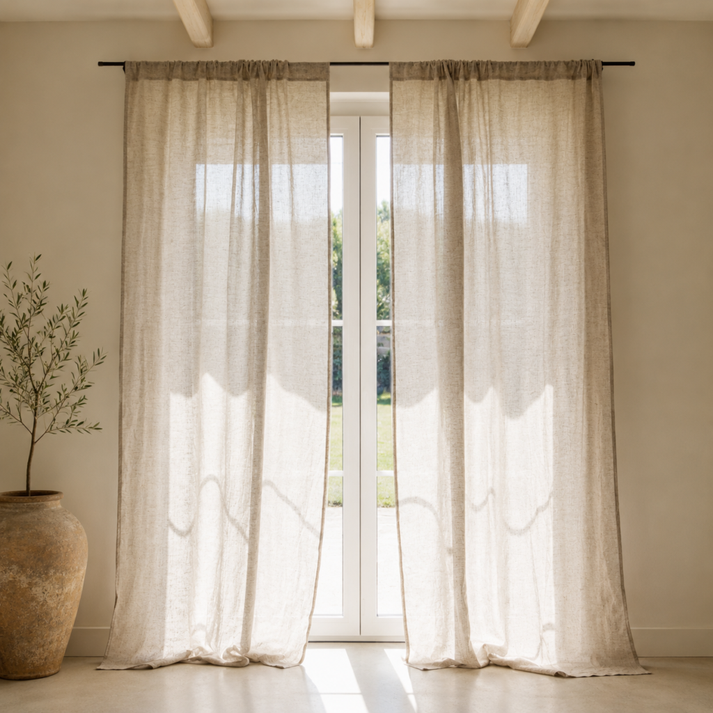 rideau-lin-zara-home rideau lin zara home Créer une salle à manger beige et bois est l'une des meilleures façons d'aménager un intérieur à la fois chaleureux, élégant et intemporel. Cette association de couleurs douces et de matières naturelles séduit par son équilibre : le beige apporte de la luminosité, tandis que le bois réchauffe l'atmosphère et crée une sensation immédiate de confort.